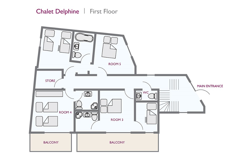 Chalet Delphine (Family) La Plagne Floor Plan 2